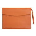thumbnail image 1 of Waterproof Leather Document Case with Removable Hand Strap, A4 File Folder Pouch for Office, Travel and Campus, Elegant Storage Bag for Papers, Tablets and Essentials, 1 of 6