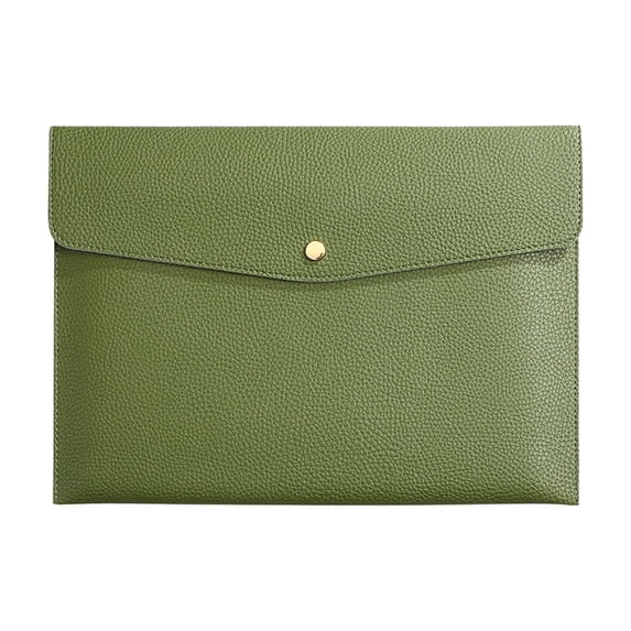 Waterproof Leather Document Folder with Removable Hand Strap, Durable Portable Organizer for Office, Travel, and Personal Use