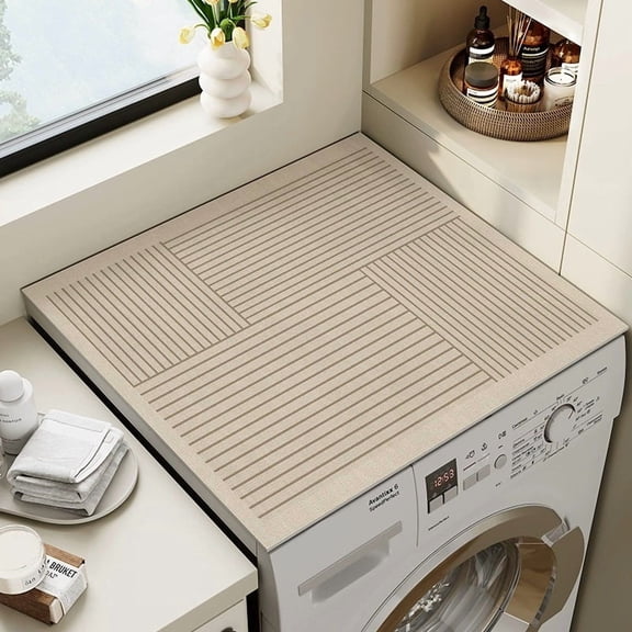 Waterproof Leather Mat for Bedside Tables - 50x50cm Anti-Slip Cover for Washing Machines and Balconies