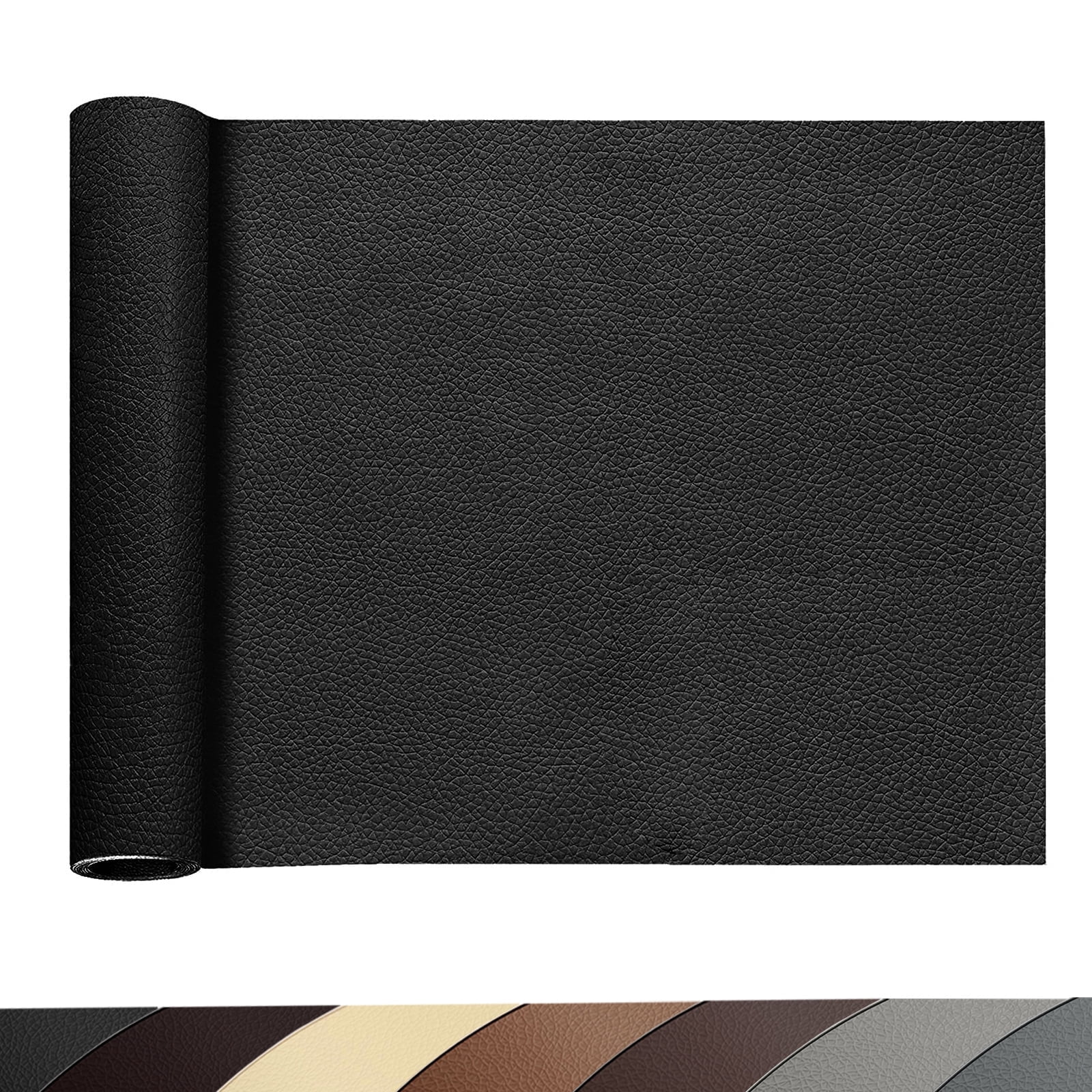 Waterproof Leather Repair Patch,23.6 × 78.7 inch Black Self Adhesive Leather Repair Tape,DIY Large Vinyl PU Patches for Furniture,Couch,Sofa,Car Seats,Office