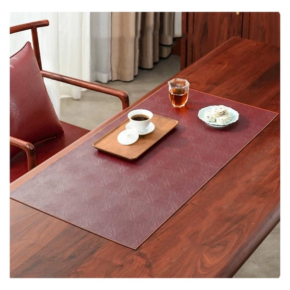 Waterproof Leather Table Mat,Farmhouse Decorative Table Runner ,Heat Resistant Wipeable Oil-Proof Tablecloth for Dining Room Coffee Bar Events