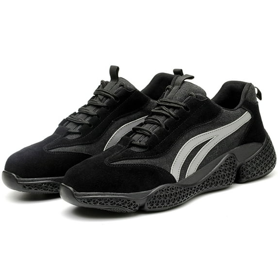 Leather Work Shoes for Men Steel Toe Safety Shoes Anti-pierce Work Sneakers Anti-slip Construction Shoes