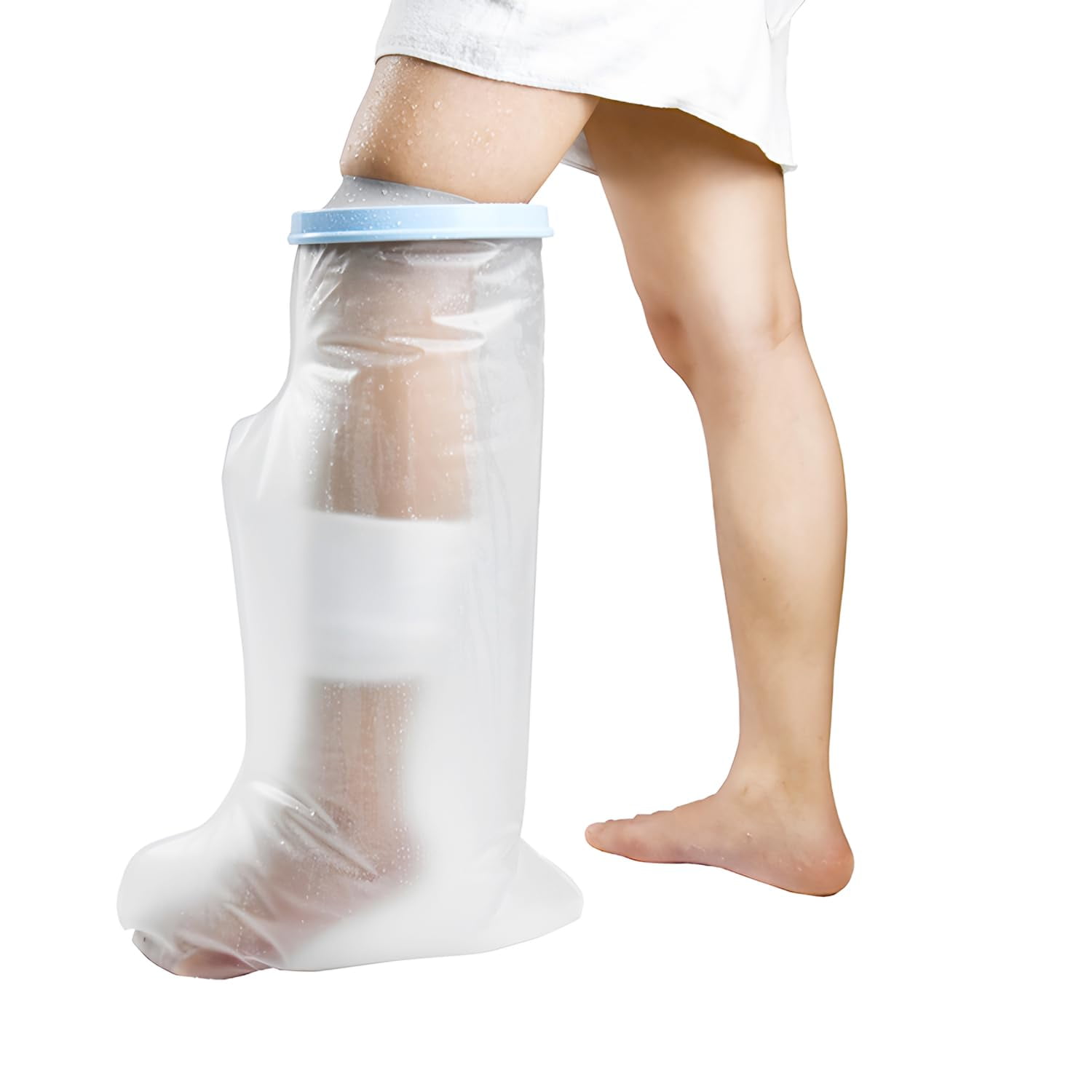 Waterproof Leg Cast Cover for Shower, Reusable & Sealed to Keep Wounds