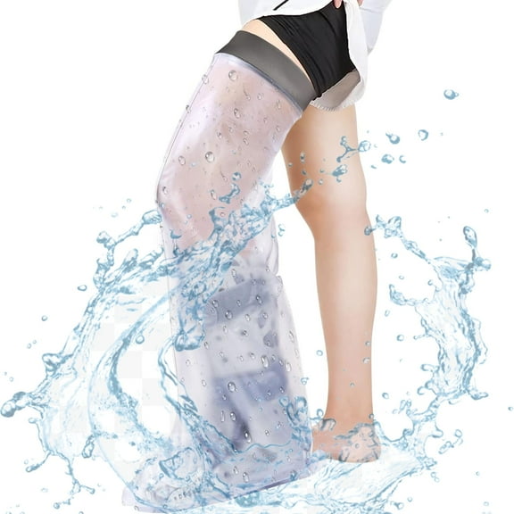Haokaini Waterproof Leg Cast Cover for Shower, Reusable Watertight Foot Protector, Full Leg Protector for Thigh, Knee, Foot, Ankle Surgery Wounds, Shower Bandage for After Surgery Gifts & Recorvering