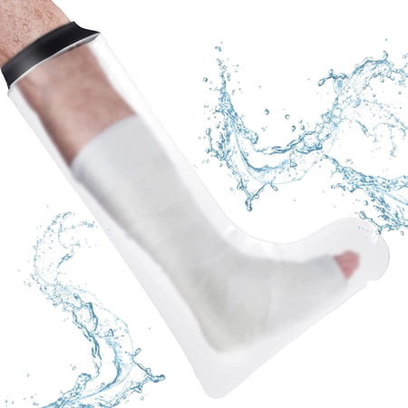 Waterproof Leg Cast Cover for Shower and Bath, Reusable Foot Protector for Broken Leg, Knee, Ankle, Burns, Foot Surgeries Cast Bag Protector Cover
