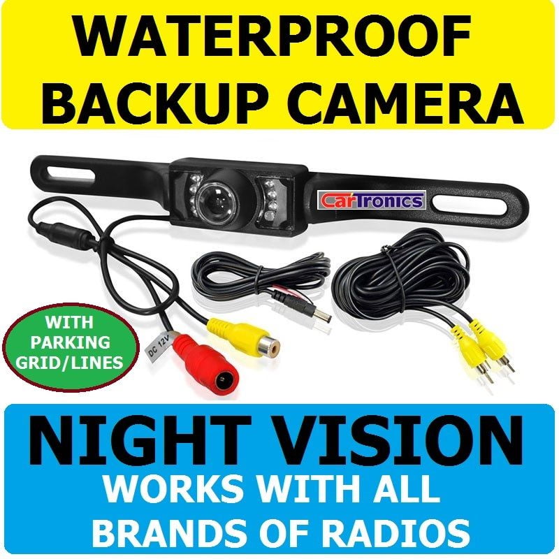 Waterproof License Plate Mount Reverse Rear Nite View Color Car Backup