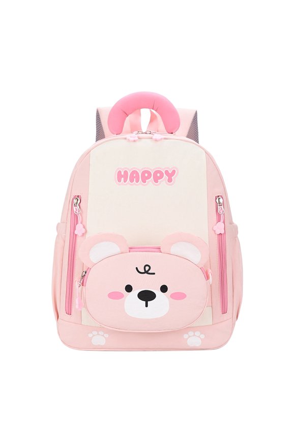 Waterproof Lightweight Bear Pattern Backpack, Spacious Compartment Stylish Bag for School and Daily Outdoor Activities