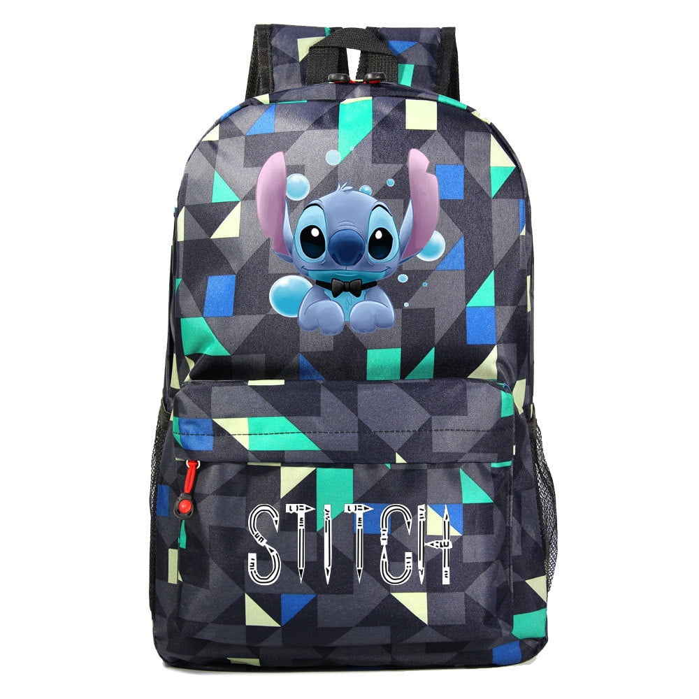 Waterproof Lilo & Stitch Backpack with Double Side Mesh Pockets & 15 ...