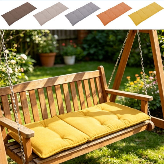 Waterproof Linen Swing Cushion, Thick Wear-Resistant Linen Fabric With Breathable Texture, Durable Cushion For Outdoor Patio Terrace Garden Swing Furniture, Gray