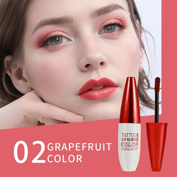 Waterproof Lip Gloss, Peel Off Lip Color, Long Lasting Brightening Lip Stain with Nourishing Vitamin E, Easy To Apply Lip Makeup for Daily Use