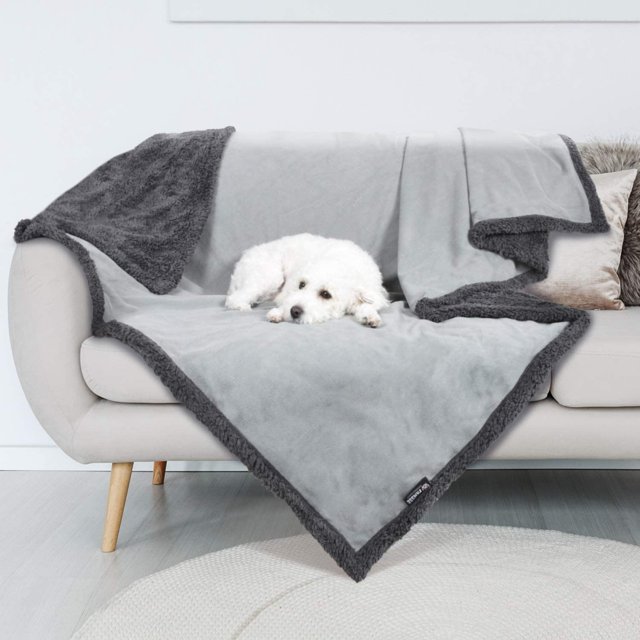 Waterproof Liquid Pee Proof Sherpa, Fleece Blanket For Bed Couch Sofa