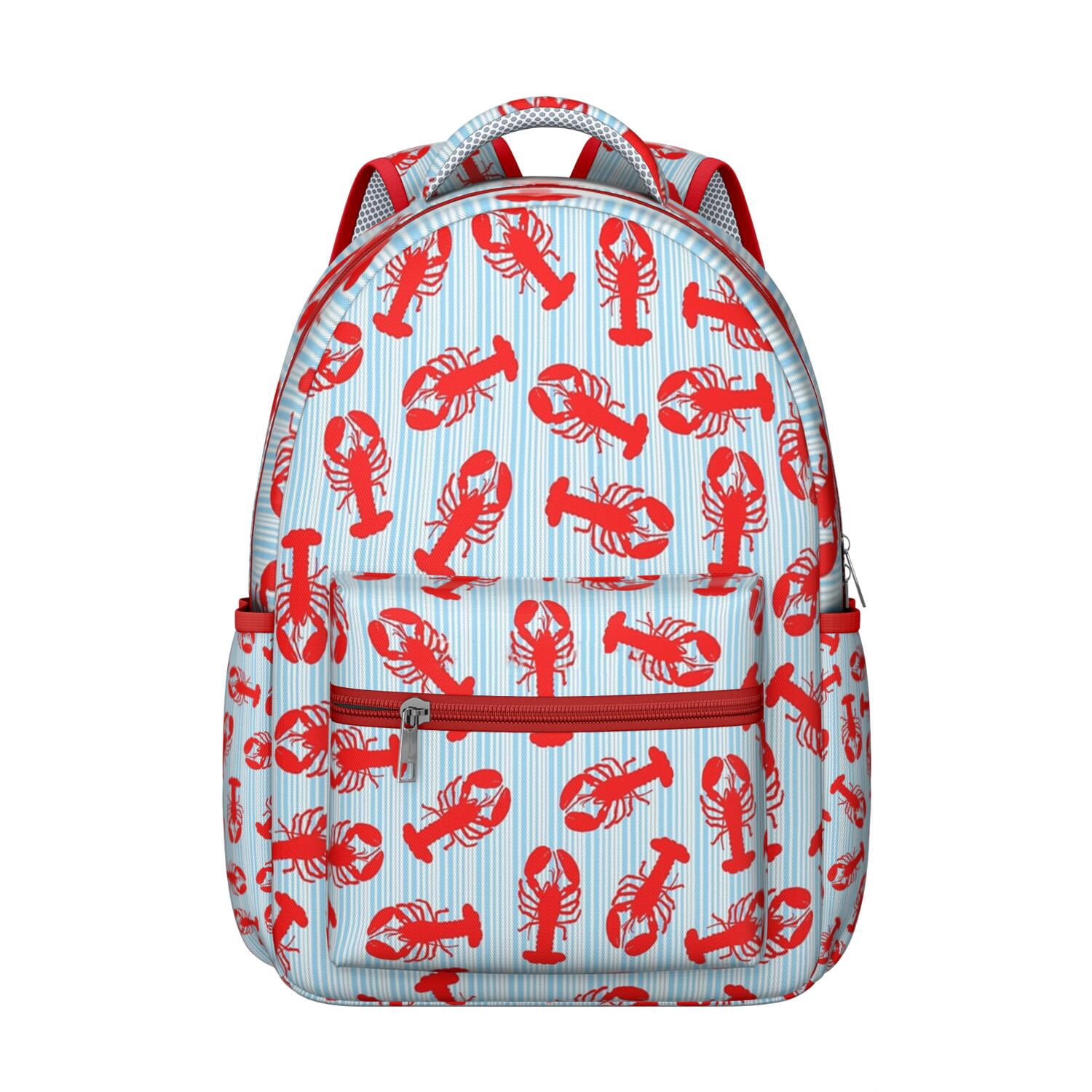 Waterproof Lobster Design School Backpack - Ergonomic Student Backpack with Spinal Support, Breathable Straps & Durable Nautical Bookbag for Teens & College Students