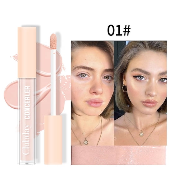 Waterproof Long Lasting Face Concealer, Clubday Multi-Use Contour Concealer Liquid, Cover Blemish Dark Eye Spot Freckle for Daily Makeup