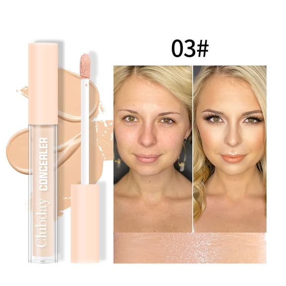Waterproof Long Lasting Face Concealer, Clubday Multi-Use Contour Concealer Liquid, Cover Blemish Dark Eye Spot Freckle for Daily Makeup