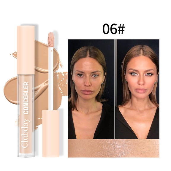 Waterproof Long Lasting Face Concealer, Clubday Multi-Use Contour Concealer Liquid, Cover Blemish Dark Eye Spot Freckle for Daily Makeup