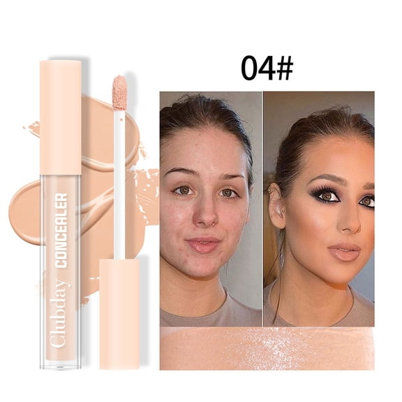 Waterproof Long Lasting Face Concealer, Clubday Multi-Use Contour Concealer Liquid, Cover Blemish Dark Eye Spot Freckle for Daily Makeup