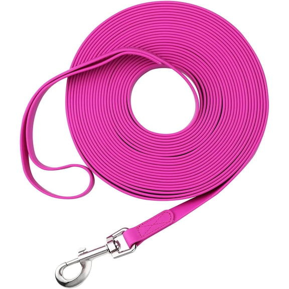 Waterproof Long Leash Durable Dog Recall Training Lead Great for Outdoor Hiking, Training, Yard, Beach and Swimming (Purple, 10ft)