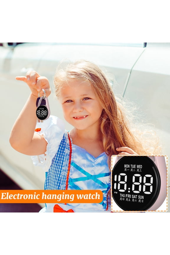 Waterproof Luminous LED Electronic Hanging Watch - USB Rechargeable H3 Watch for Daily Work Study Travel Outdoor Use(Gray 3 Inch)