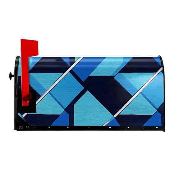 Waterproof Mailbox Set Double Consistent Sunscreen Reusable Waterproof Fade Resistant Durable Easy To Assemble Darkgray Geometric Patterns_1 25.5x21 In