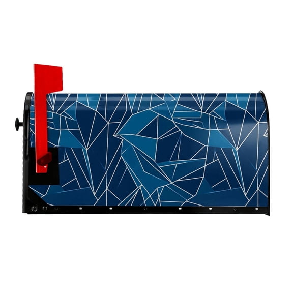 Waterproof Mailbox Set Double Consistent Sunscreen Reusable Waterproof Fade Resistant Durable Easy To Assemble Darkgray Geometric Patterns_2 25.5x21 In