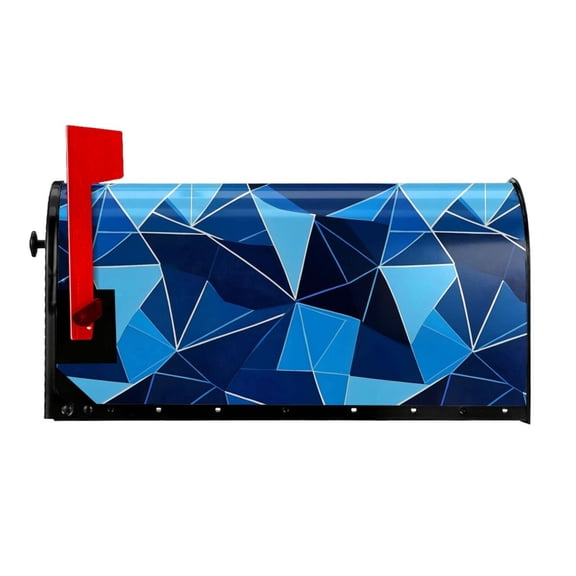 Waterproof Mailbox Set Double Consistent Sunscreen Reusable Waterproof Fade Resistant Durable Easy To Assemble Darkgray Geometric Patterns_4 25.5x21 In