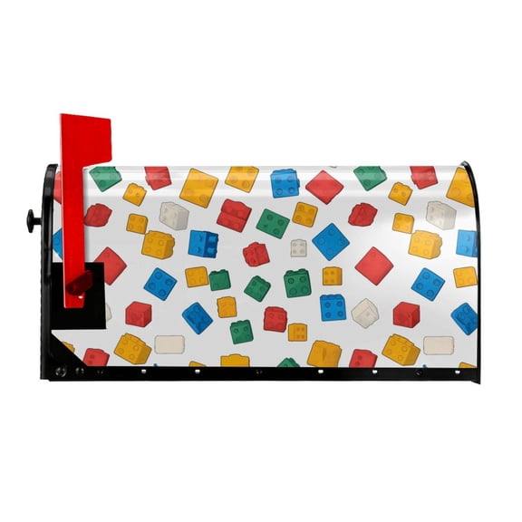 Waterproof Mailbox Set Double Consistent Sunscreen Reusable Waterproof Fade Resistant Durable Easy To Assemble Multicolored Building Block (12) 21x18 In