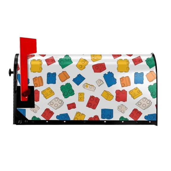 Waterproof Mailbox Set Double Consistent Sunscreen Reusable Waterproof Fade Resistant Durable Easy To Assemble Multicolored Building Block (15) 21x18 In
