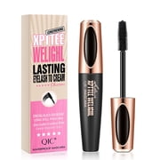 Waterproof Mascara Black, Lengthening & Volumizing 4D Silk Fiber, Long Lasting No Smudge, Natural Full Soft Lashes, Easy Remove