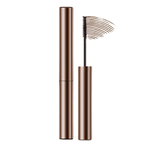 Waterproof Mascara & Thin Brush Mascara, Natural Slender Thick Curly Eyelash Mascara with Lightweight Three-Dimensional Definition, Brown