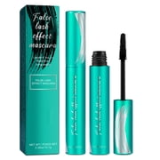 2 Pack Waterproof Mascara Volumizing Lengthening Curling Lash Mascara, Long Lasting Smudge-Proof, Black