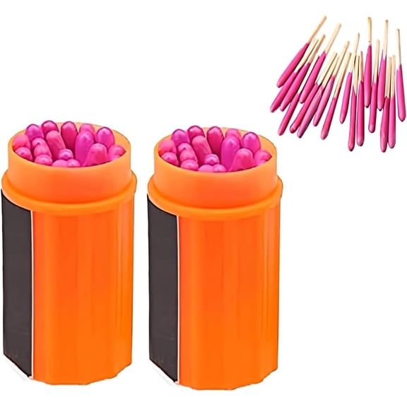 Waterproof Matches, Fire Starter Survival Kit, Stormproof Matches for Camping, Emergency Matches Waterproof with Case for Hiking Camping Outdoor Survival 2 Box (40Pcs)