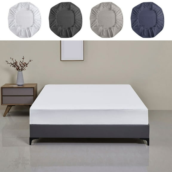 Waterproof Mattress Cover Protector Breathable Polyester Tpu Fabric Machine Washable for Easy Care and Drying Hypoallergenic Bedding Protection for Allergies and Junior Beds Sopatenor