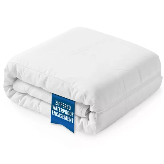 Waterproof Mattress Encasement, Zippered Mattress Protector, Breathable , Noiseless, Hypoallergenic, Bed Bug Proof Full Protection Mattress Cover