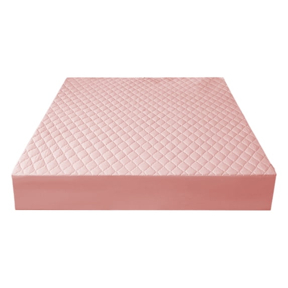 Waterproof Mattress Pad - Diamond Quilted Mattress Protector Deep Pocket Mattress Shield - Ultra Soft & Noiseless (Pink)
