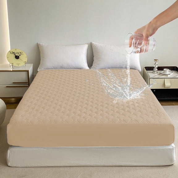Waterproof Mattress Protector Fitted Sheet Non-Slip Deep Pocket Bed Cover Soft Polyester Breathable for Pets