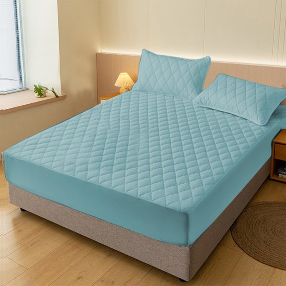Waterproof Mattress Protector, Fitted Sheet, Stay In Place All Night Long Anti Skid Bed Cover, Soft Polyester Fiber Suitable For Sleeping Naked, 150x200cm