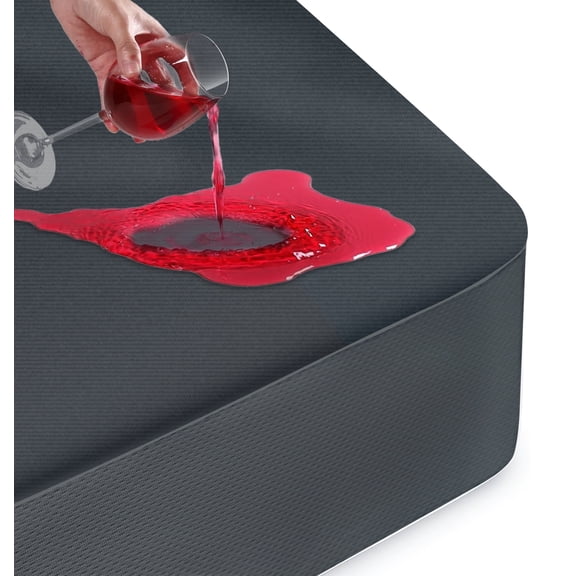 CIVETET Mattress Protector Full,Mattress Cover with 18" Deep Pocket,Breathable Fitted Sheet Style,Noiseless,Waterproof - Gray