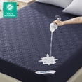 thumbnail image 1 of Waterproof Mattress Protector, King Size Mattress Pad, Breathable Mattress Cover Washable with 6''-18'' Deep Pocket, Soft & Comfortable (Navy Blue), 1 of 10