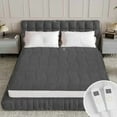 thumbnail image 1 of Heated Mattress Pad Queen Size,80"x60" Electric Bed Warmer with Dual Controller 6 Heat Settings & Auto Off,Deep Pocket Fit Machine Washable,Black, 1 of 6