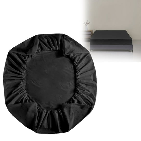 Waterproof Mattress Protector, Solid Color Soft TPU Bed Cover, Breathable Fitted Sheet Style Mattress Pad for Bedroom Comfort ,Bedding, Mattress Cover,Black 200x200x30cm,1PC