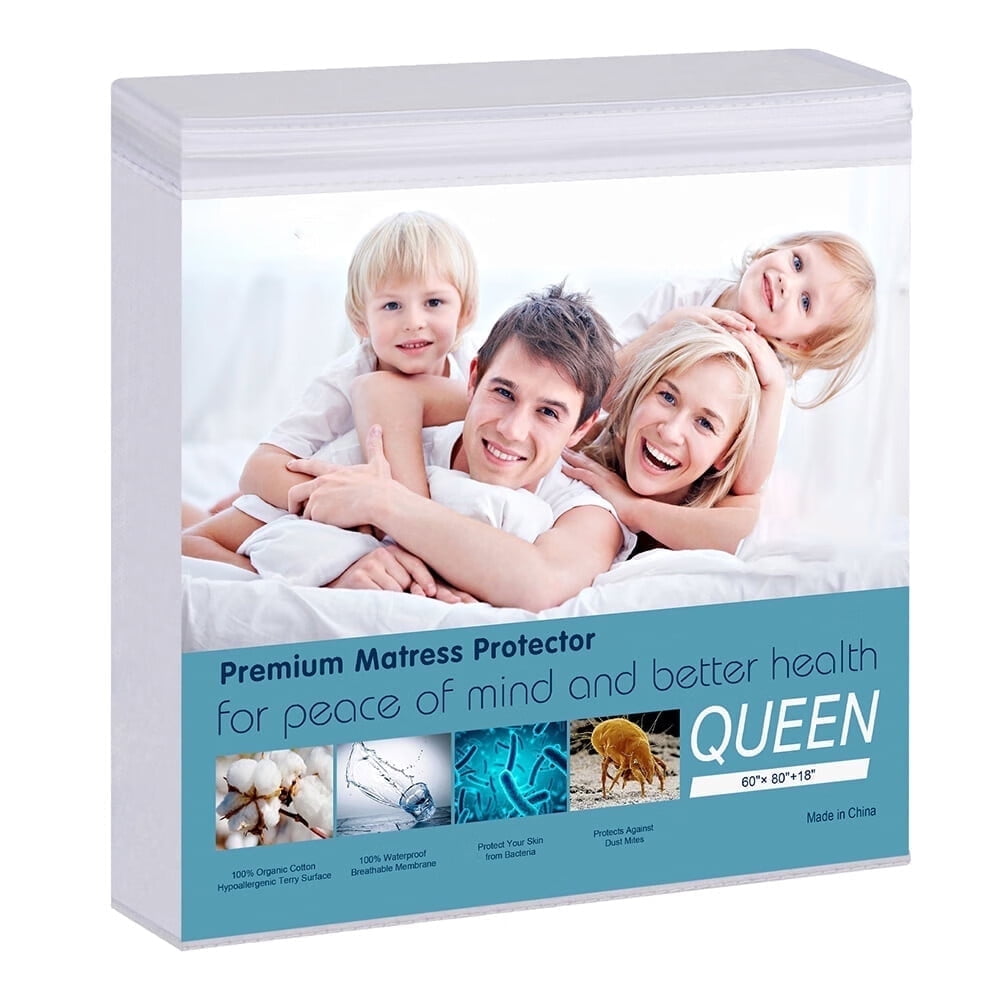 Waterproof Mattress Protector Twin Size 100 Organic Cotton