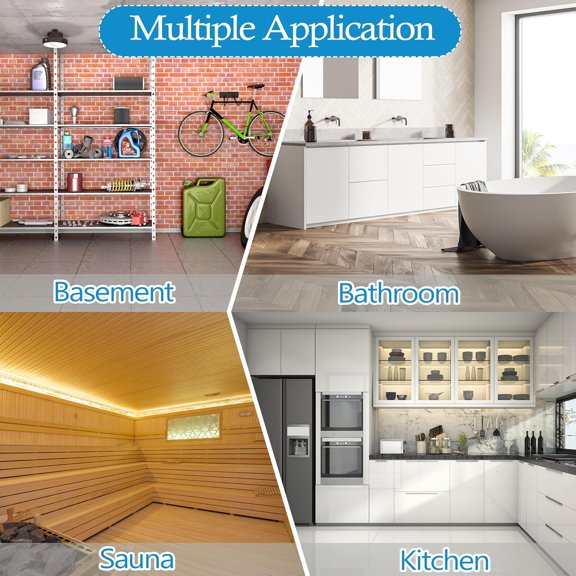 Waterproof Membrane for Shower, 3.3 FT x 98.5 FT Roll (323 Sq Ft), 23.6 Mil Thickness Polyethylene Fabric Tile Underlayment Waterproof Membrane for Bathroom, Kitchen, Saunas and Wet Areas