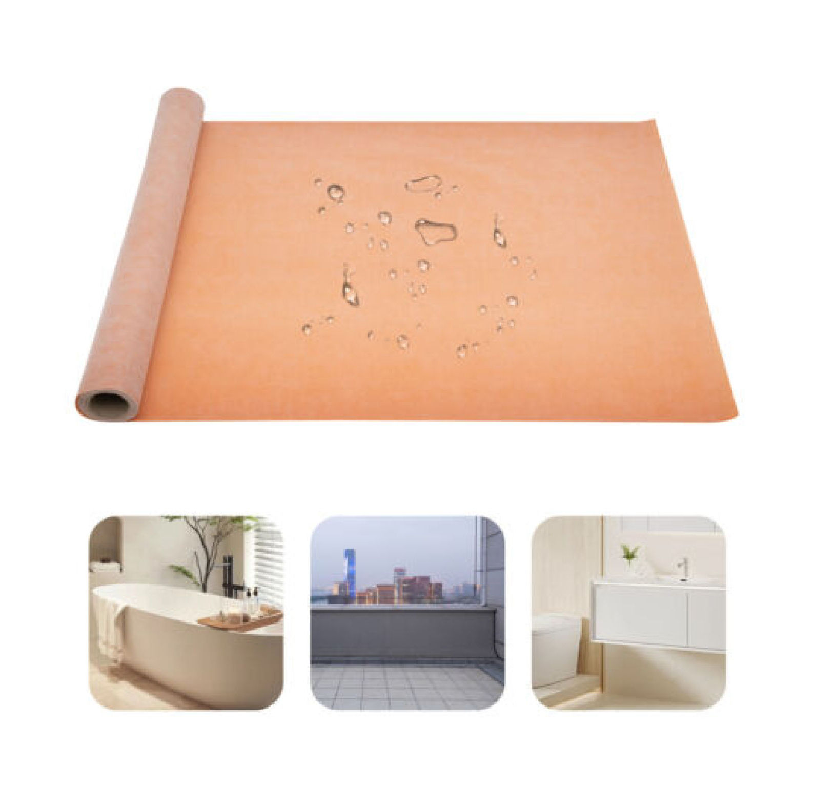 Waterproof Membrane Shower Membrane Fits Tile 10M/20M/30M/40M for Floor
