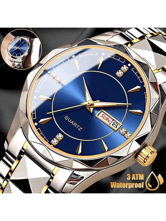 Waterproof Men Watch Stainless Steel Quartz Luminous Classic Business Wristwatch