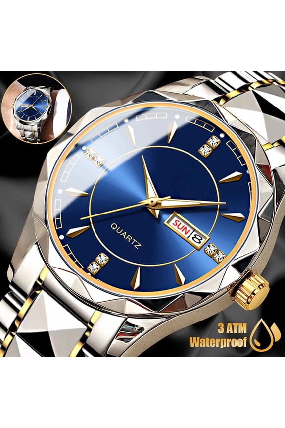 Waterproof Men Watch Stainless Steel Quartz Luminous Classic Business Wristwatch