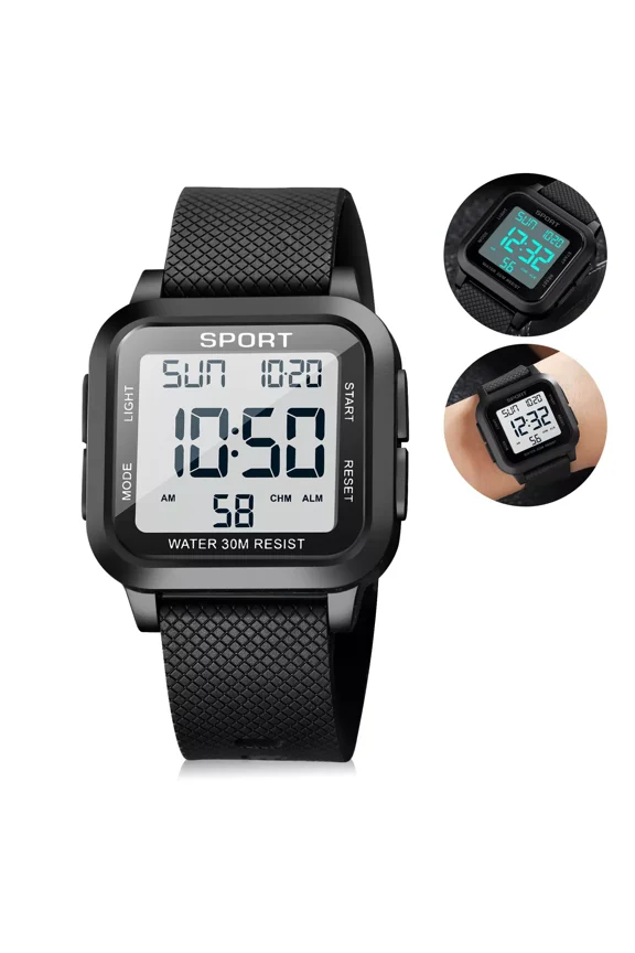 Waterproof Men's Digital Army Military Sport Quartz Watch Chronograph Backlight