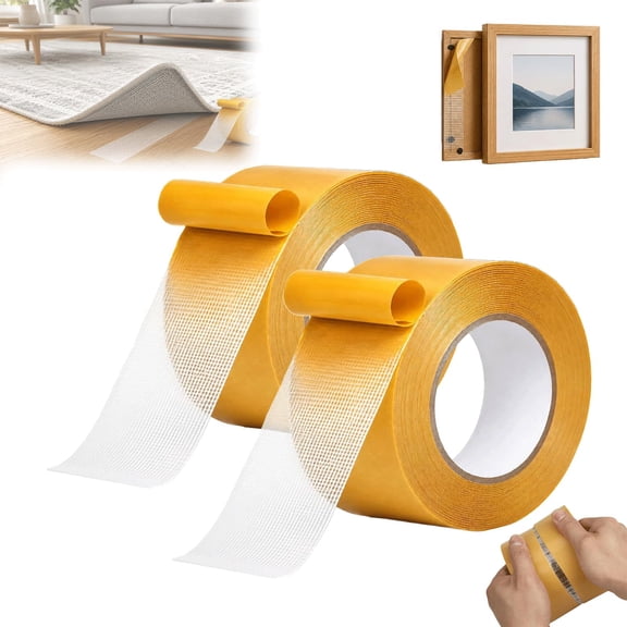 Waterproof Mesh Magic Tape,Heavy Duty ,Easy Tear Design,Multi-Surface Use, Super Sticky Resistente Clear Tape, Easy Use Mounting Tape Strips Office Home