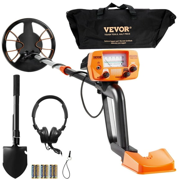 Waterproof Metal Detector for Adults and Kids 8 Inch Coil High Precision Pointer Display Adjustable 38-49 Inch Detection Lightweight Aluminum Rod Gold Treasure Hunting