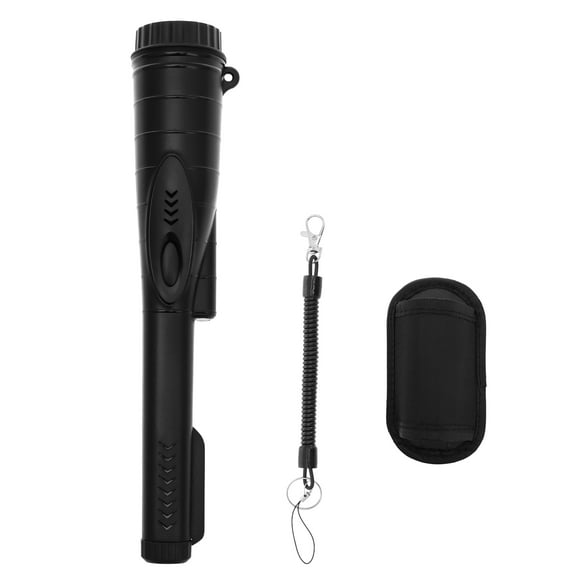 Waterproof Metal Detector with Hanging Storage Bag 360° Detection Handheld Pin Pointer Wand for Outdoor Beach Treasure