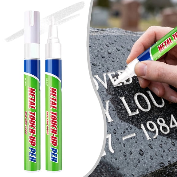 Waterproof Metal Touch-Up Marker Pens, Heat Resistant Stone Tablet Letter Refinishing Kit, 3ml Large Capacity Repair Pen For Tombstone, Metal Restoration, Outdoor Signage & Craft Refinishing Projects